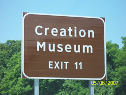 limited supplemental guide sign to creation museum