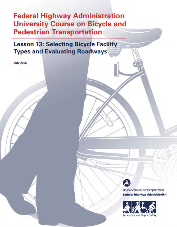 FHWA brochure cover with a bicycle and pedestrian