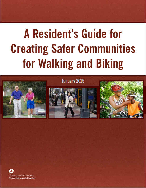 FHWA brochure cover with cyclists and pedestrians