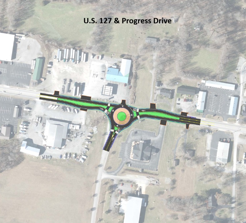 US 127 and Progress Drive Roundabout Map.jpg