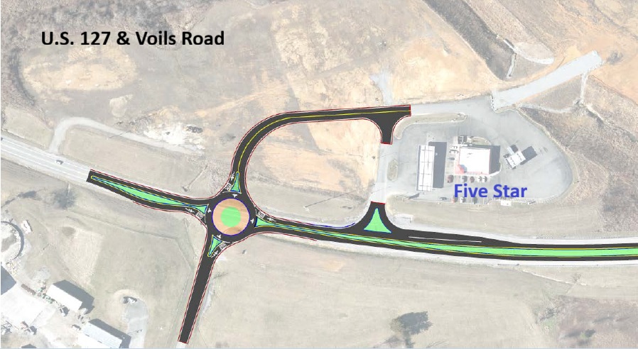 US 127 and Voils Road Roundabout.jpg