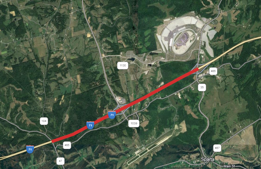 I-71 Widening Google Earth Map.png