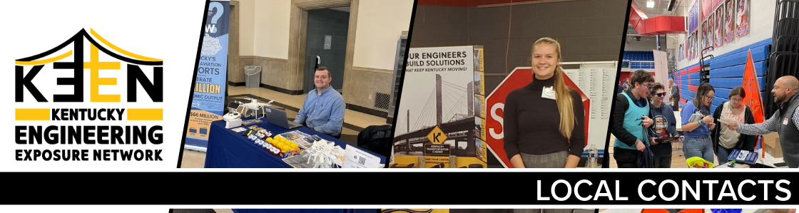 Local Contacts header with KEEN logo and KYTC employees at different events