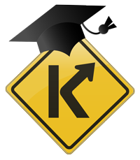 K logo with a graduation hat