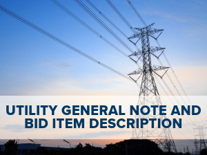 utility general note and bid item description image link