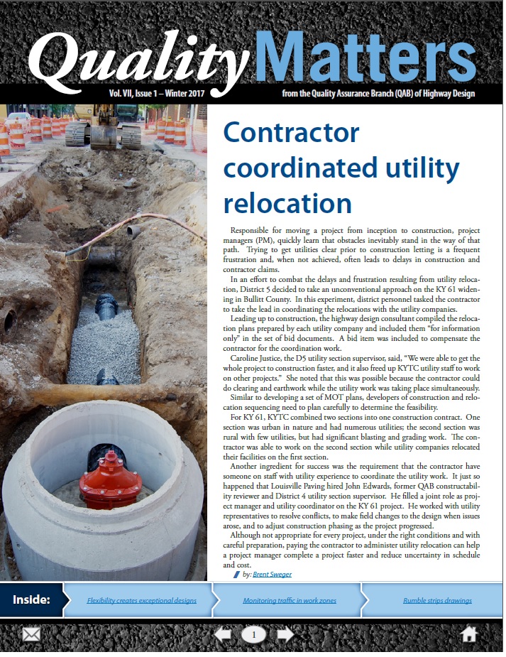 Quality Matters Newsletter Front Pages - Current Quality Matters Newsletter