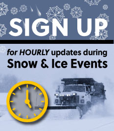 Sign up for hourly updates for snow and ice