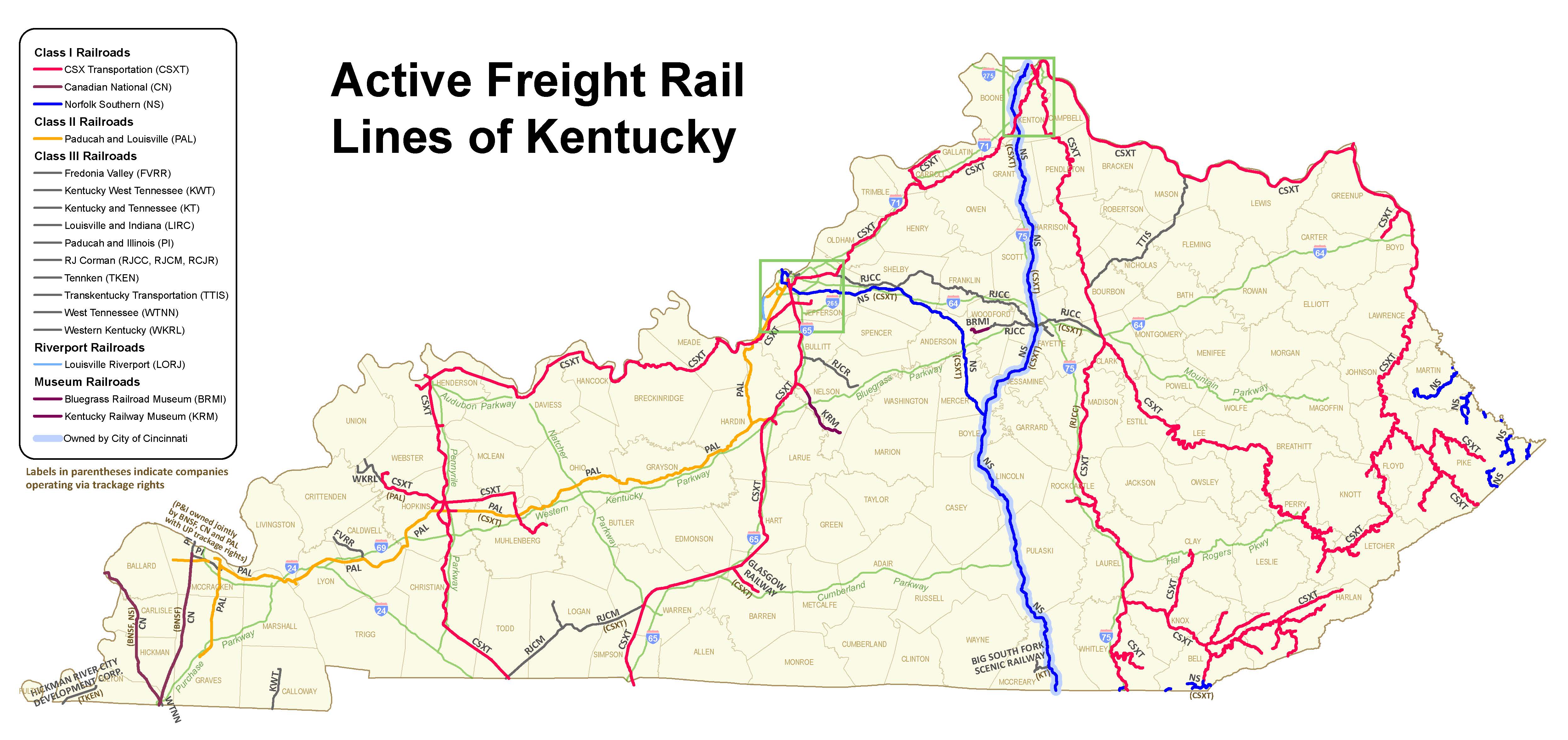 Kentucky Department Of Transportation Road Conditions Map Transport   RailroadMap1 