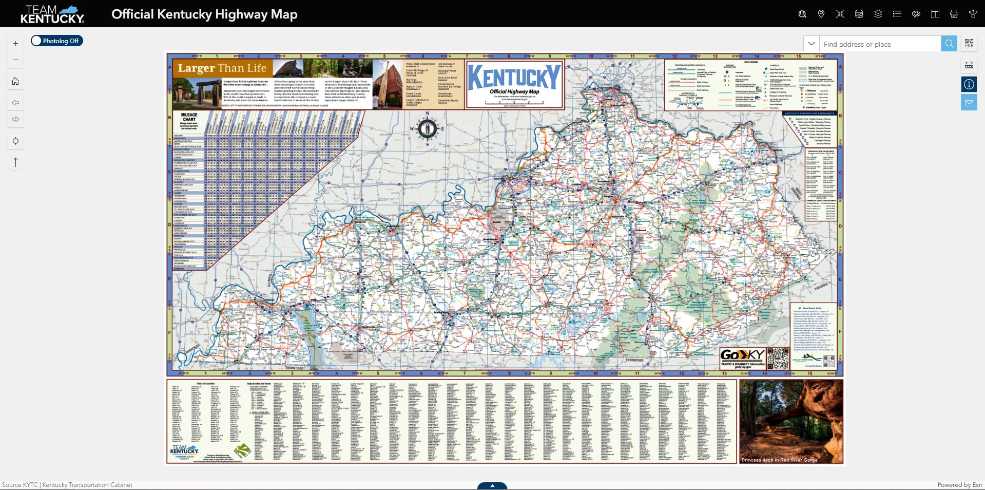 Time Zone Map Kentucky I 65 Official Highway Map | Kytc