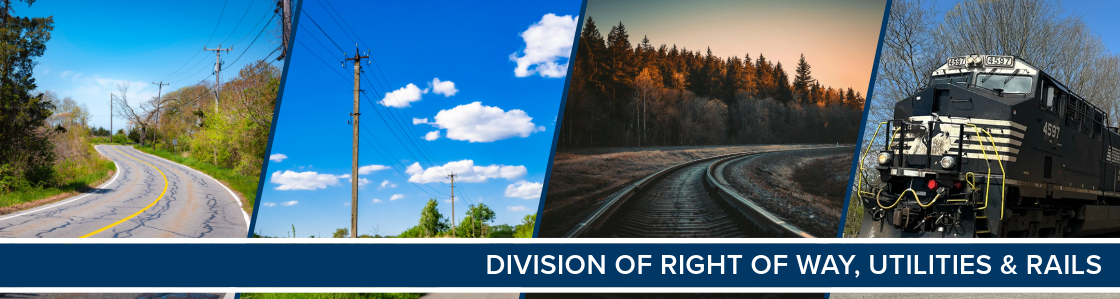 Division of Right of Way Utilities and Rails header