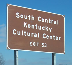 limited supplemental guide sign to south central Kentucky cultural center