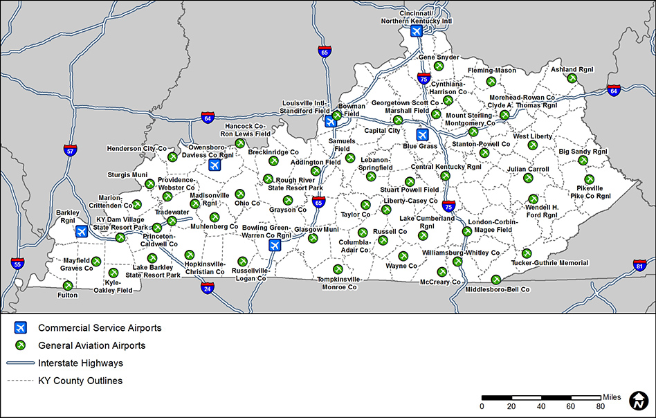 map of airports in kentucky        <h3 class=