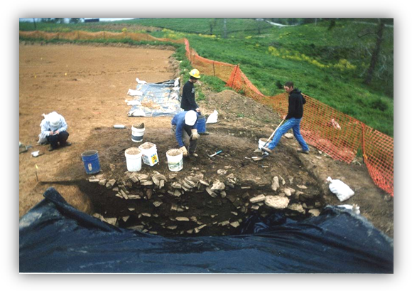 Phase III: Excavation of a large feature in Bath County